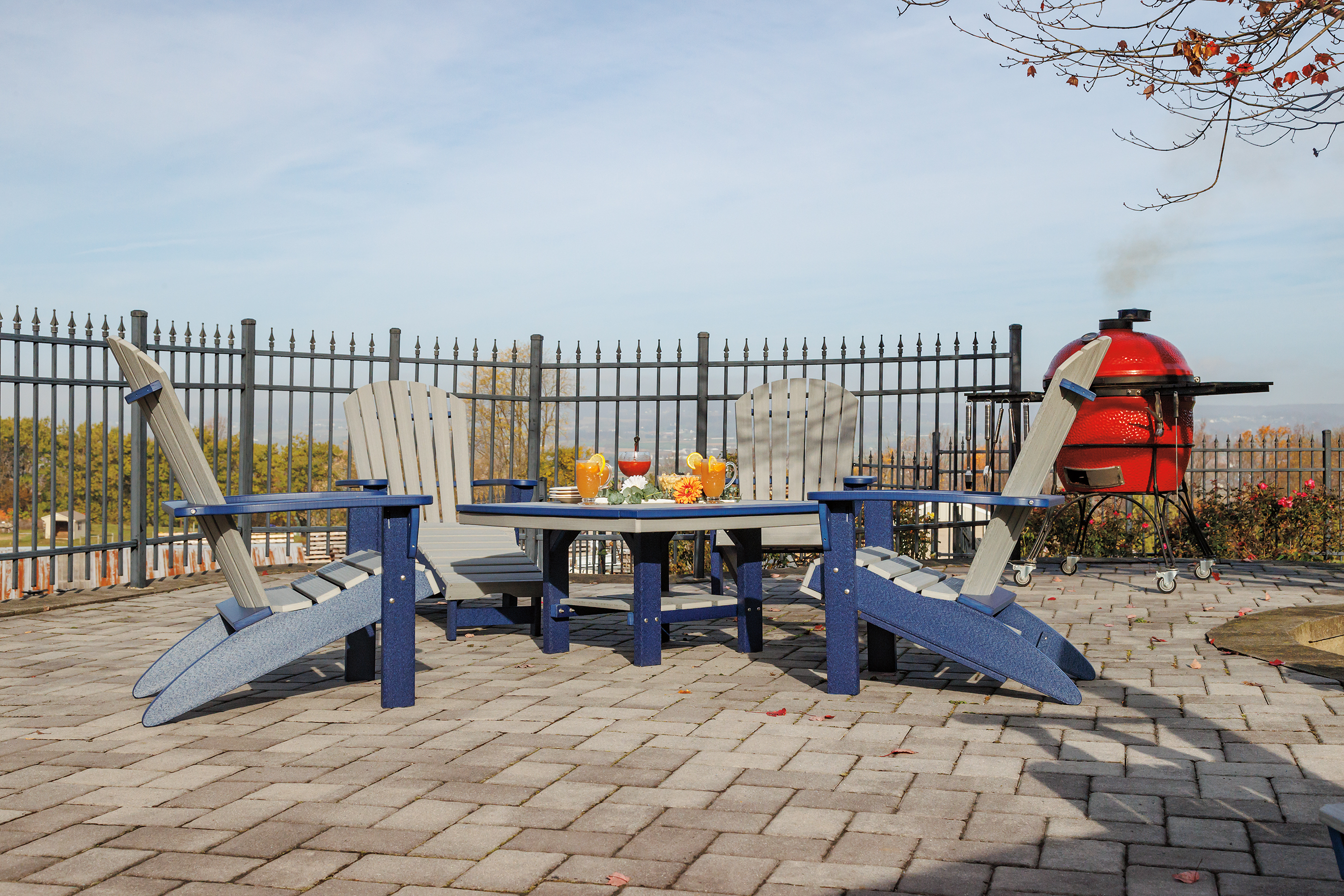 Poly Fanback Chairs and table Set