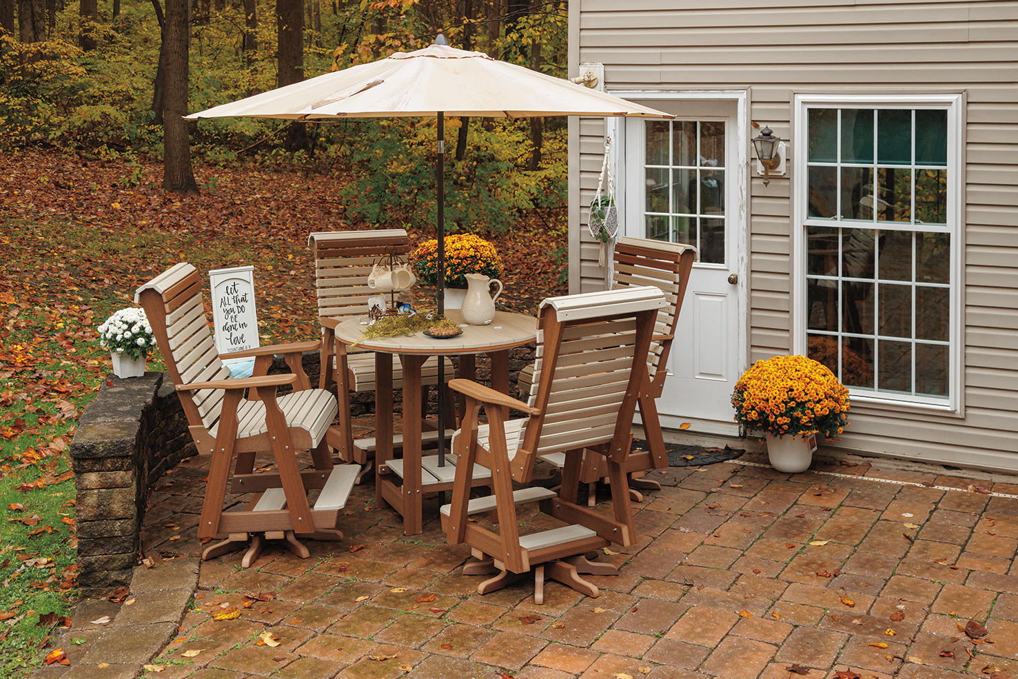 Amish Poly Pub Dining Set